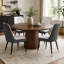 Chaises de salle à manger modernes en similicuir deux tons avec capitonnage géométrique et pieds en métal-824206092