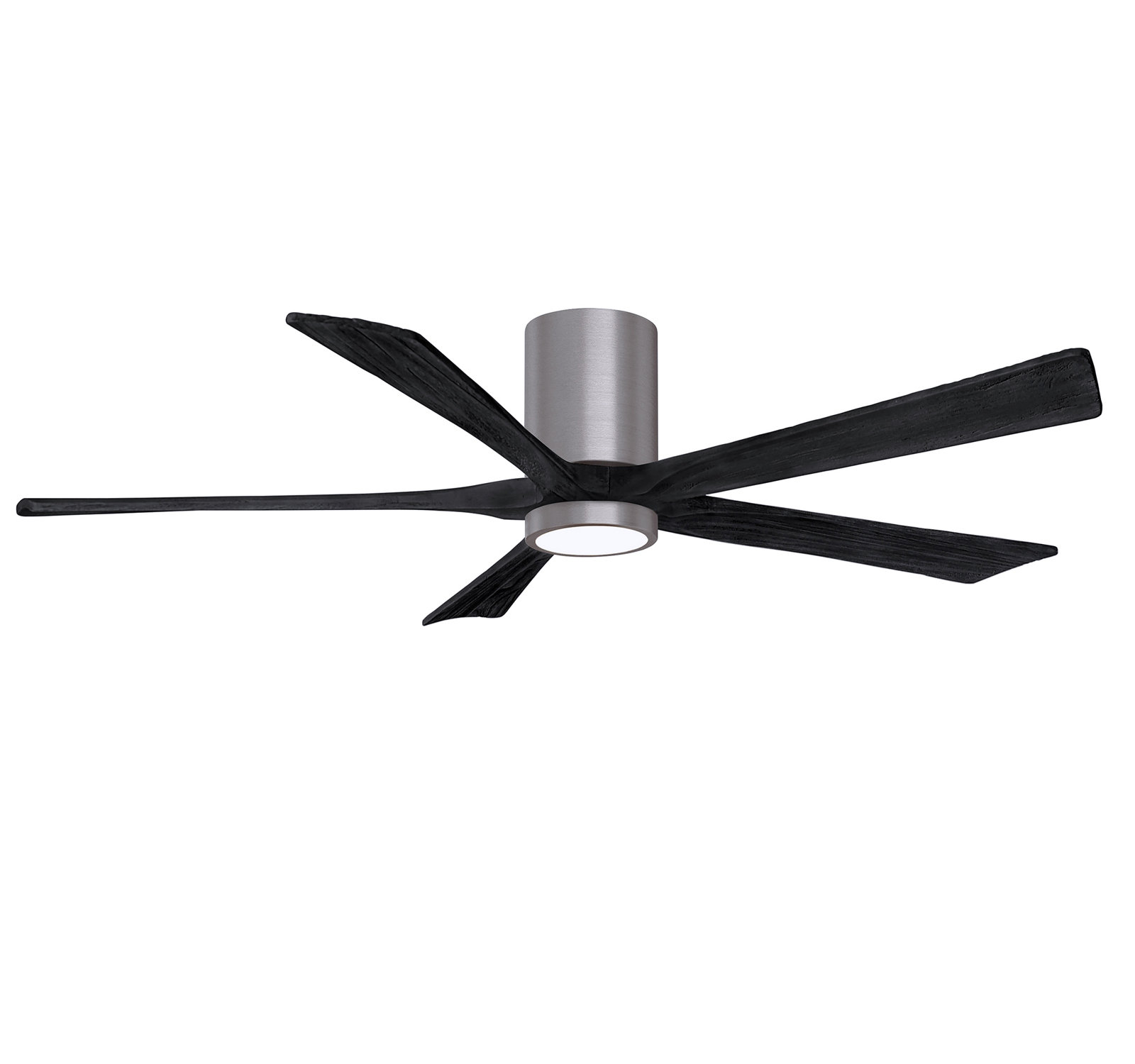 Irene Ceiling Fan with LED Light Kit, Brushed Pewter, 60", Matte Black