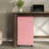 Ebern Designs 2 Drawer Rolling File Cabinet, Pink