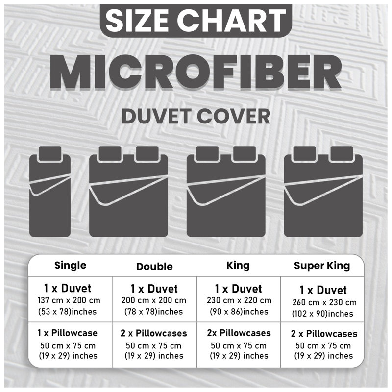  Bedding, Double Duvet Cover + 2 Standard Pillowcases, Charcoal