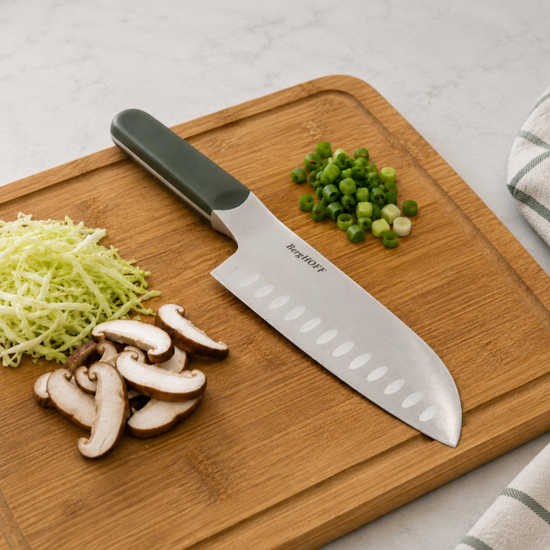 Couteau Santoku BergHOFF Elements en acier inoxydable 6,5 po, vert, Green