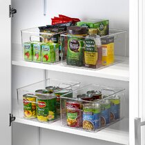 Cheer Collection Clear Refrigerator Organizer Bins - BPA Free Transpar