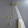 3 Handle Tub Shower Faucet Set Shower System with Tub Spout Kit