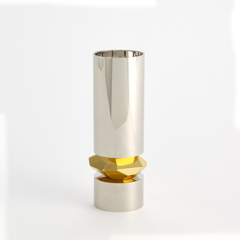 Grand porte-bougie Romano, Nickel