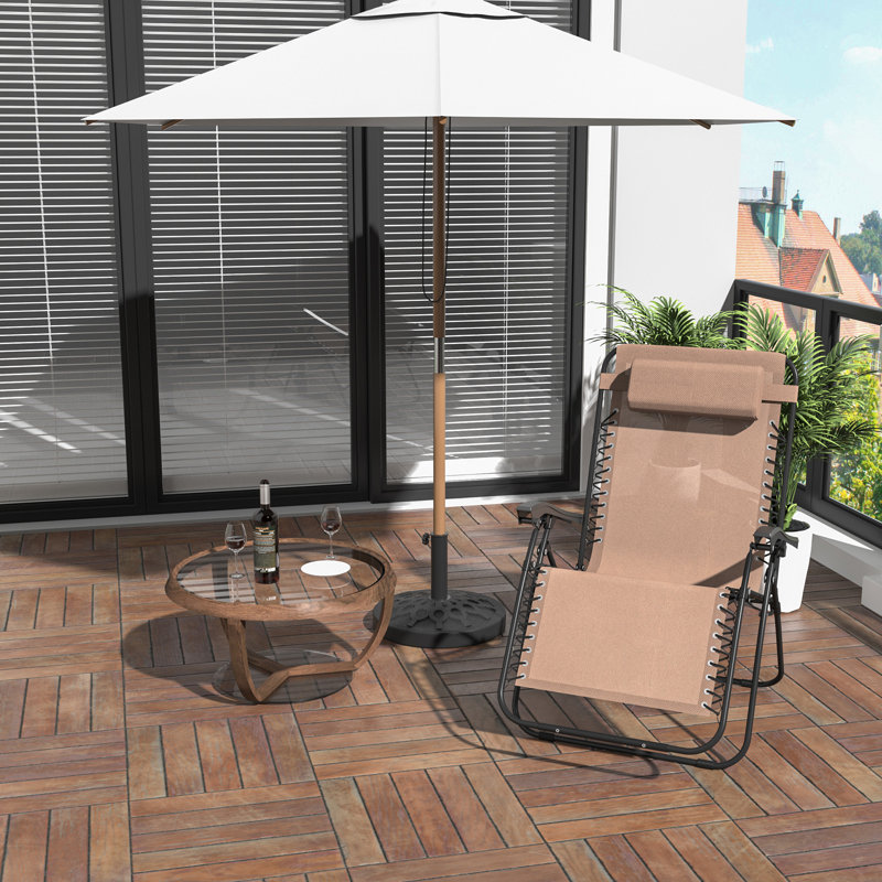 Outdoor Lounge Chair, Light Brown