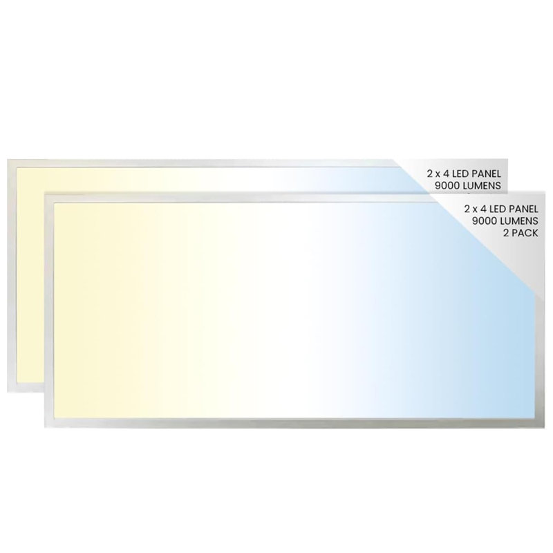 Ensemble de 24 plafonniers rectangulaires à intensité variable, 24