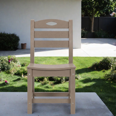Chaises de patio en PEHD peu encombrantes de style rustique brun pour une utilisation domestique polyvalente