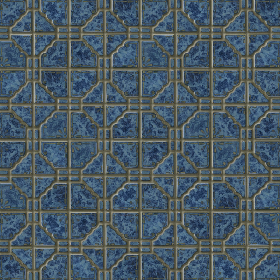 Hudson  Moonbeam Porcelain Grid Mosaic Wall & Floor Tile Merola Tile 