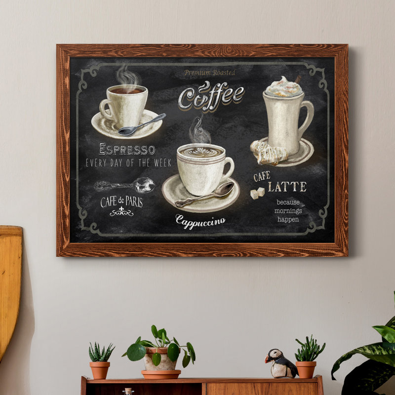 «Coffee Trio», reproduction d'impression sur toile, H 31 po x l 44 po x P 1 po, Érable