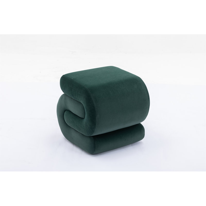 Ottoman Makeup Stool Footstool (Only Including Ottoman), Dark Green