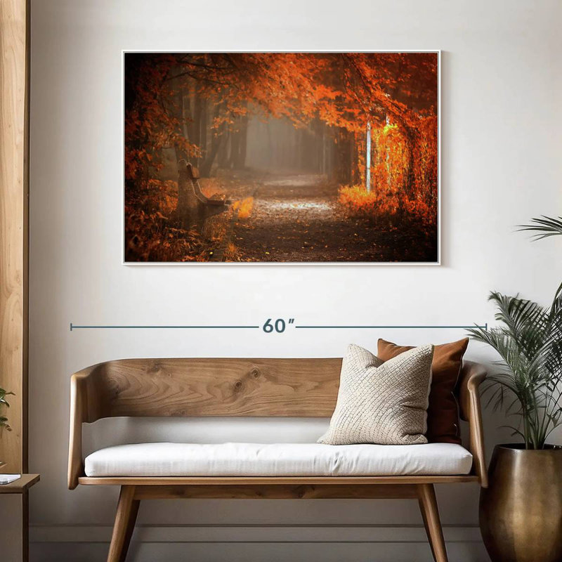 En attente de chute, Cadre flottant blanc, 46 po x 31 po