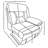 Rochon Upholstered RAF Power Recliner Grey