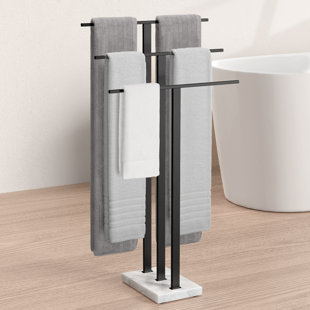 Standing Towel Rack 3-Tier With Marble Base