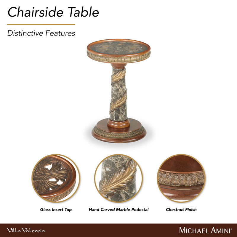 Villa Valencia Glass End Table