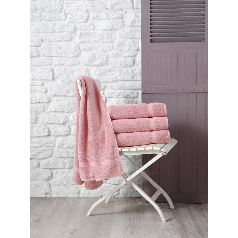 Cambridge 4 Piece  %100 Turkish Cotton Bath Towel Set, Lobster