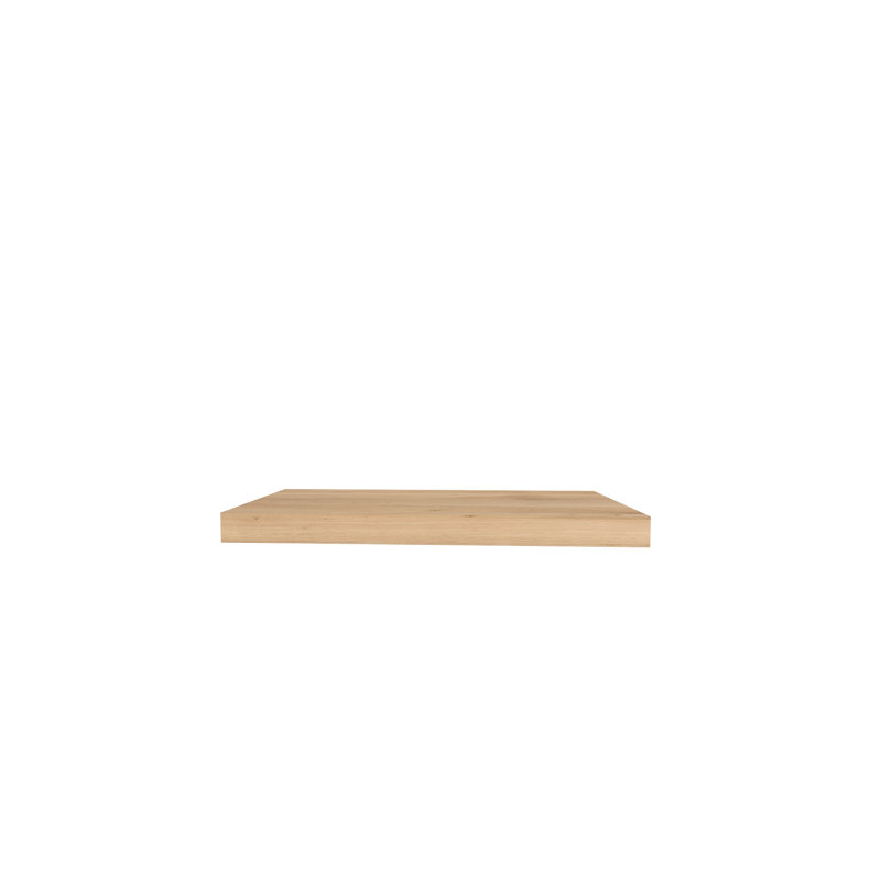 Wall Oak Solid Wood Floating Shelf, 2" H x 27.6" W x 8.7" D, Natural Oak