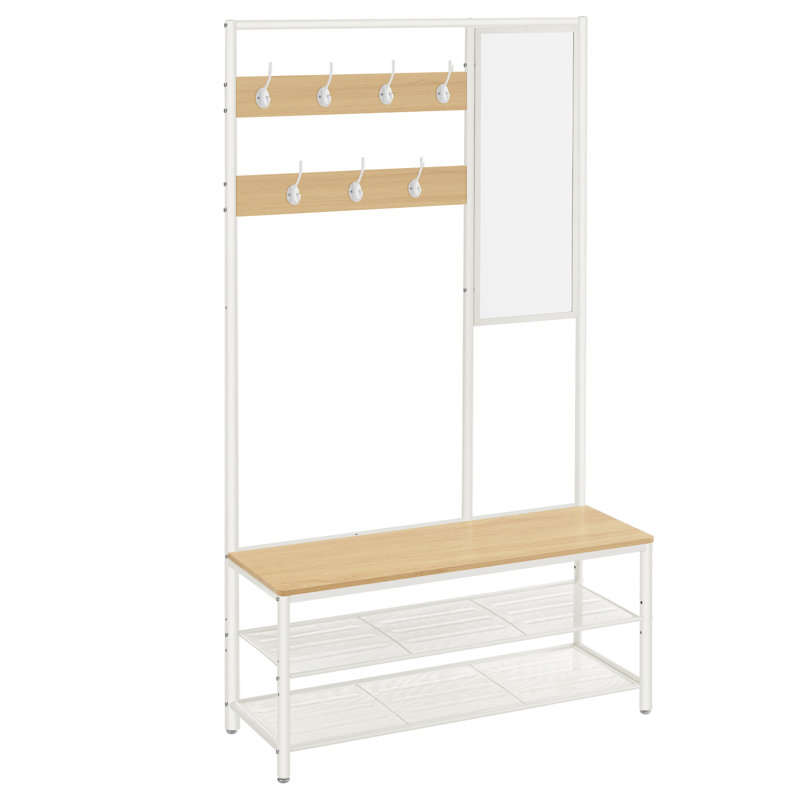 Ahmet Hall Tree 98cm Wide, Natural/White