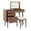 Bureau de coiffeuse fonctionnel avec tiroirs, miroir à DEL et espace de rangement