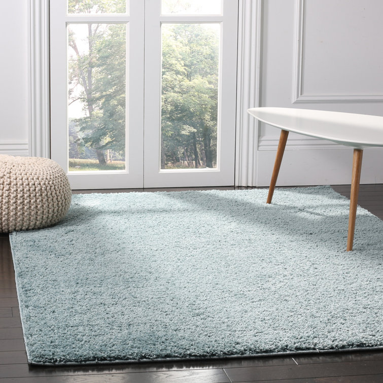 Helsel Shag Performance Machine Washable Solid Color Rug