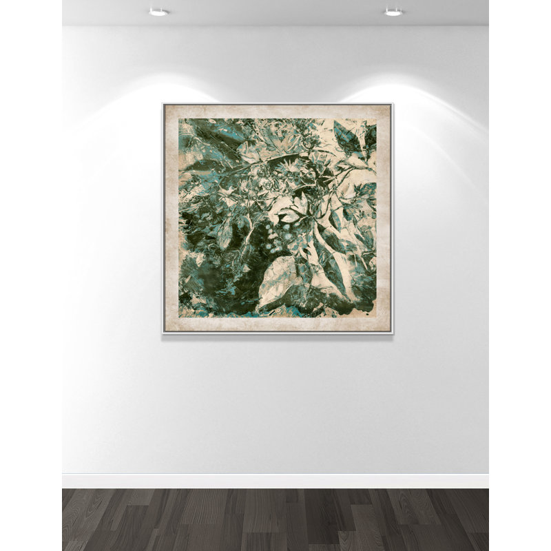Imprimé feuillage intemporel par Jacob Q, 46.5' W x 46.5' H, Flotteur blanc