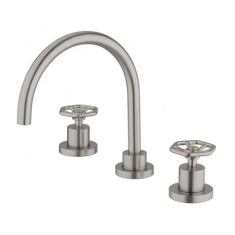 Lucia 2-handle Bathroom Faucet with Drain Assembly, Brushed Nickel