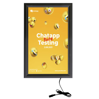 Buy Max Ledbox LED Light Aluminum Snap Poster Frame Wall Mounting Sign Holder With Anti Glare Cover