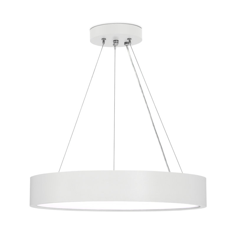 Angelicamarie 3 - Light Drum Pendant, White 