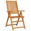 Garden Dining Set Folding 7 pcs Brown Solid Acacia Wood