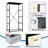 4 Drawer Dresser for Bedroom, Narrow Chest of Drawers, Wooden Top and Study Iron Frame 18"x37.5"-(WxH)