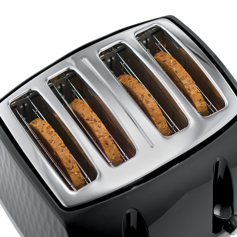 Russell Hobbs 4 Slice Honeycomb Toaster, Black