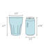Ensemble de 2 verres à boire en cristal sans plomb 16 oz Heads Up