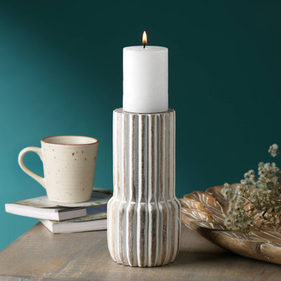 Candle Holder | Decorative Wooden Candle Holder | 4x8"