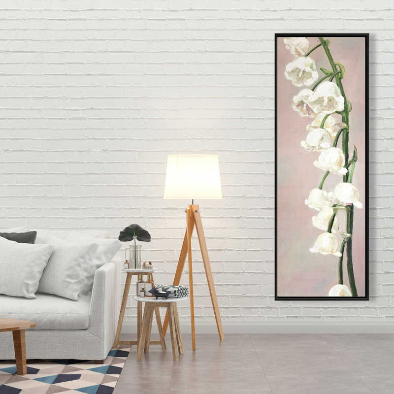 "Fleurs de muguet" sur toile, H 60 po x l 20 po