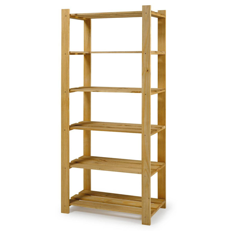 Utility 29.53'' W Solid Wood Shelving Unit, Brown