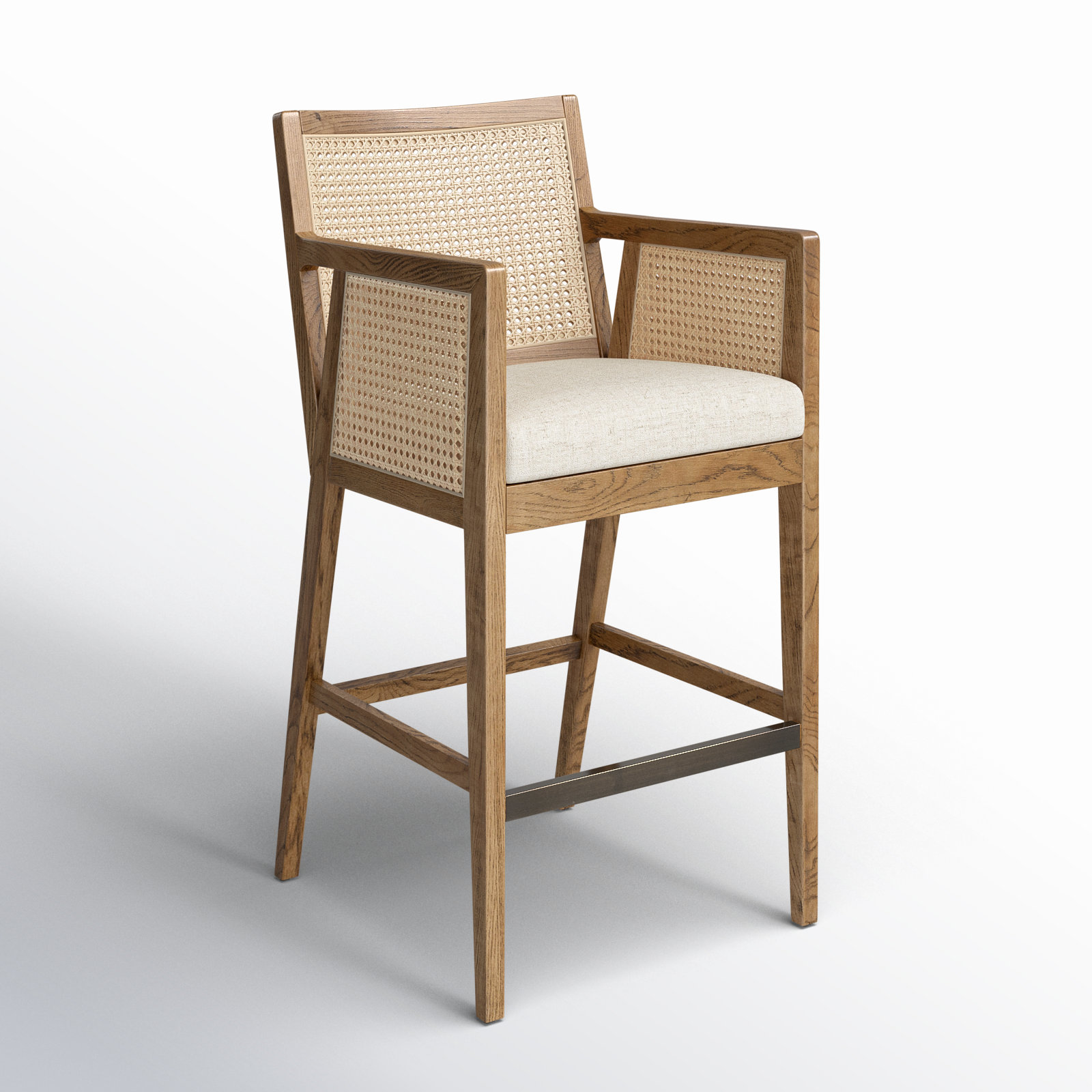 Octavia Counter & Bar Stool, Bar Stool (31.25" Seat Height), Natural, Beige