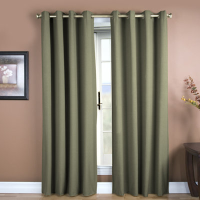 Lakeland Solid Semi-Sheer Grommet Curtain Panel