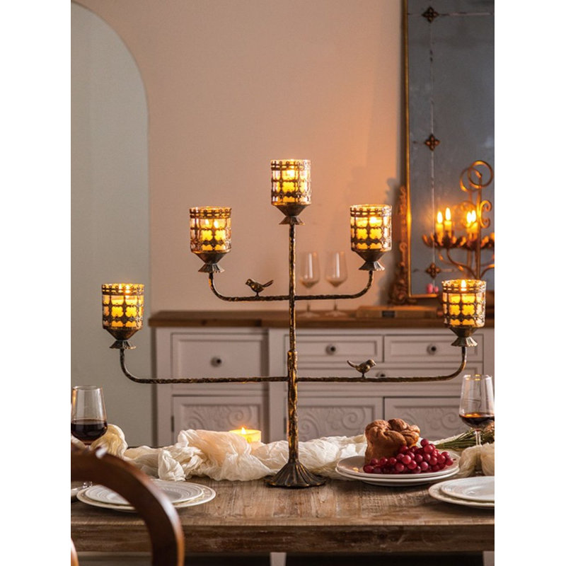 Vintage Votive Candle Holder, 5, 21" H x 31.5" W x 5" D