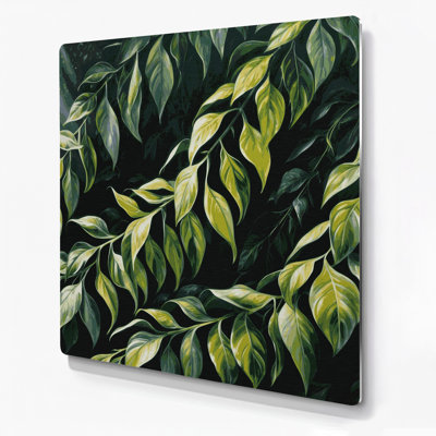 Art mural en métal Botanical Philodendron