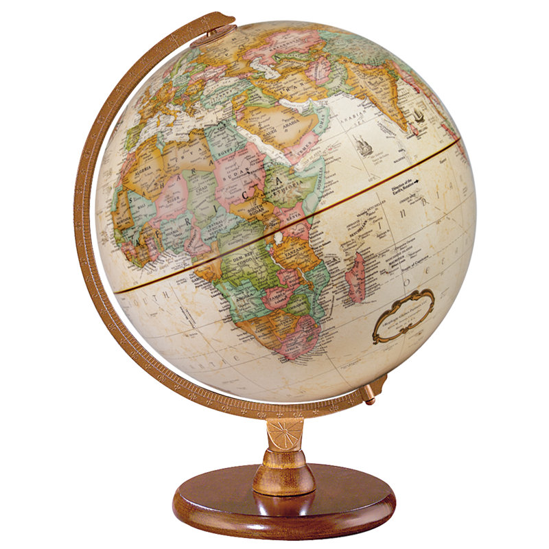 Cardboard Tabletop Globe, French