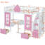 Lit superposé Twintwin avec bureau modulable - rose, solide et attrayant
