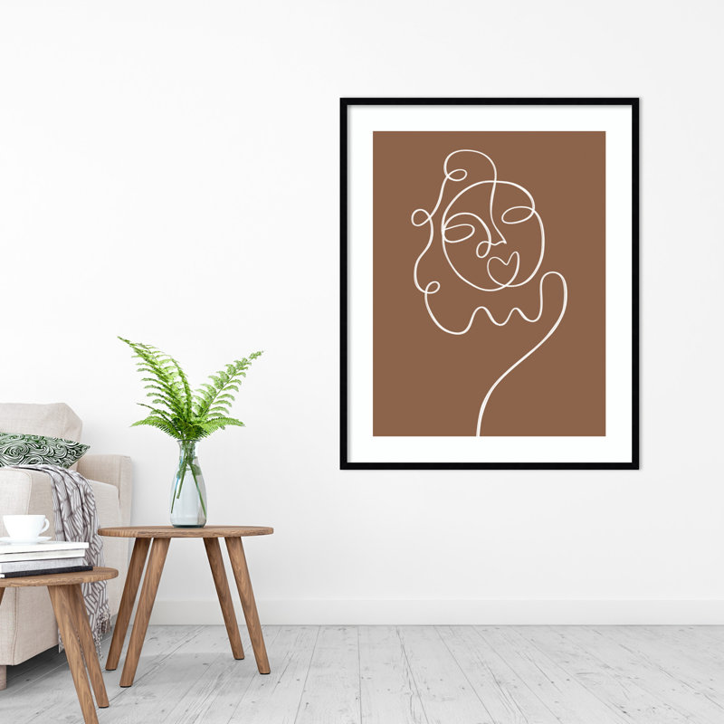 Her by Shatha Al Dafai, 21" H x 17" W, Black Framed