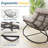 Light Gray Egg Rocking Chair With Ottoman-879665506