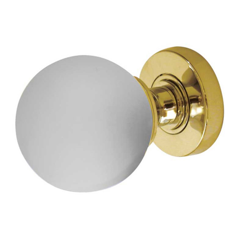 Passage Knobset, Polished Brass
