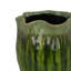 Pot à fleurs décoratif Ashly avec bordure festonnée, céramique texturée verte 11 pouces-130990676-130990677