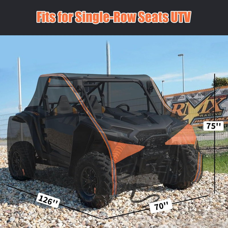 Mildew Resistant UTV Cover By HOMEYA, 77" H x 67" W x 157" D
