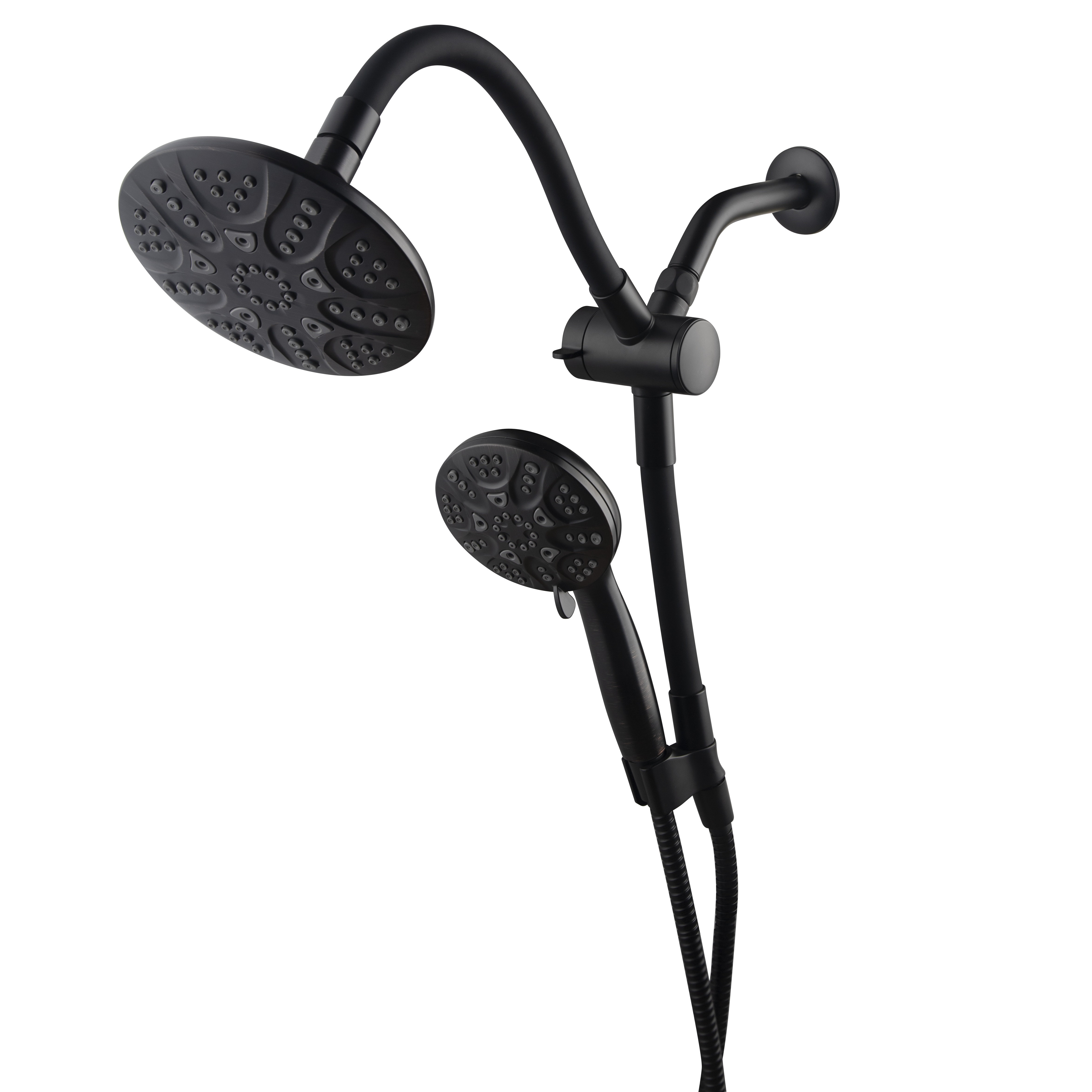 Ana Bath 6-Inch Multi Function Dual Shower Head with 2 Flexible Bars ...