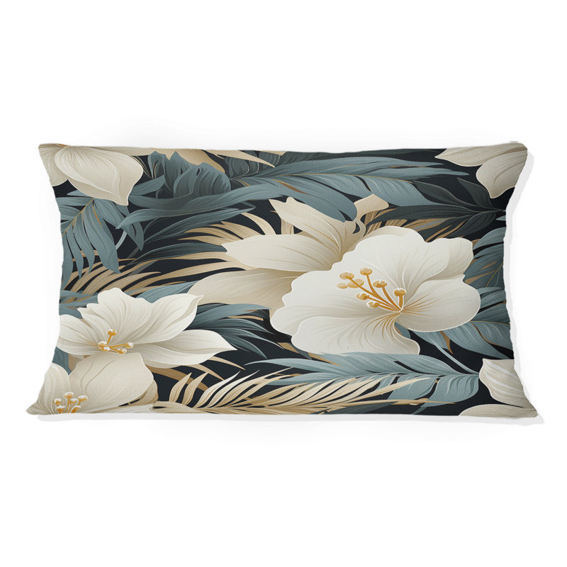 Motif tropical de motif tropical II monochrome - Polyester floral