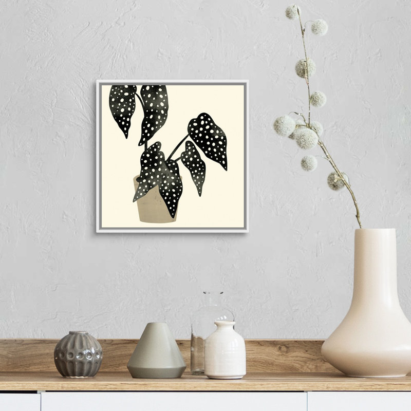 Art mural sur toile Plantling III, H 14 po x l 14 po, Toile avec cadre blanc