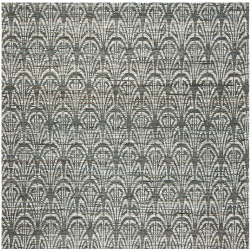 Tapis géométrique tissé à la main Laumer, Carré 6 pi