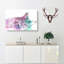 Colourful Abyssinian Cat In Abstract - Wrapped Canvas Painting-55317310